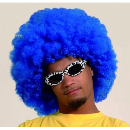 Foto - modré mega afro