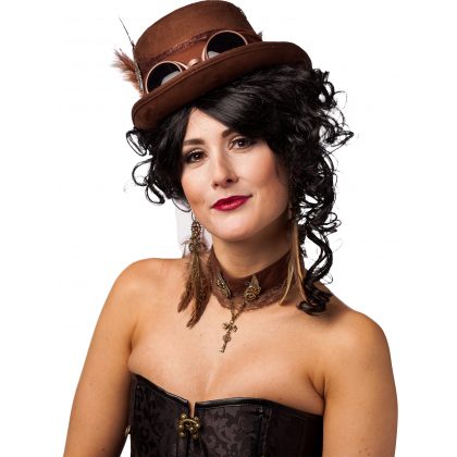 Foto - steampunk naušnice s peřím