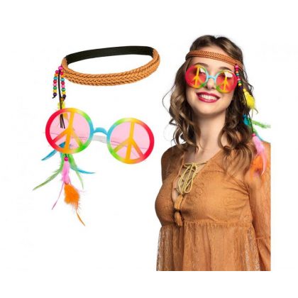 Foto - hippie Bohemian set (čelenka a brýle)