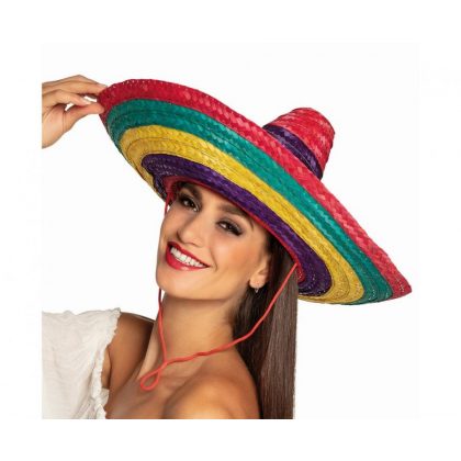 Foto - mexický klobouk Sombrero, barevný, 49 cm