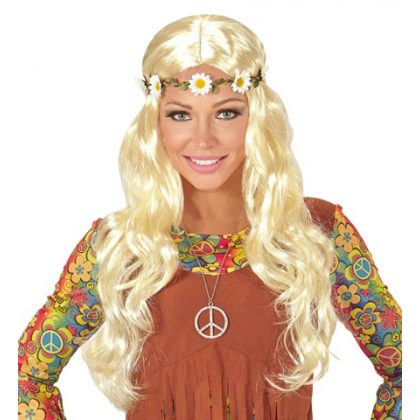 Foto - hippie blond paruka s čelenkou