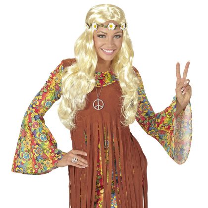 Foto - hippie blond paruka s čelenkou